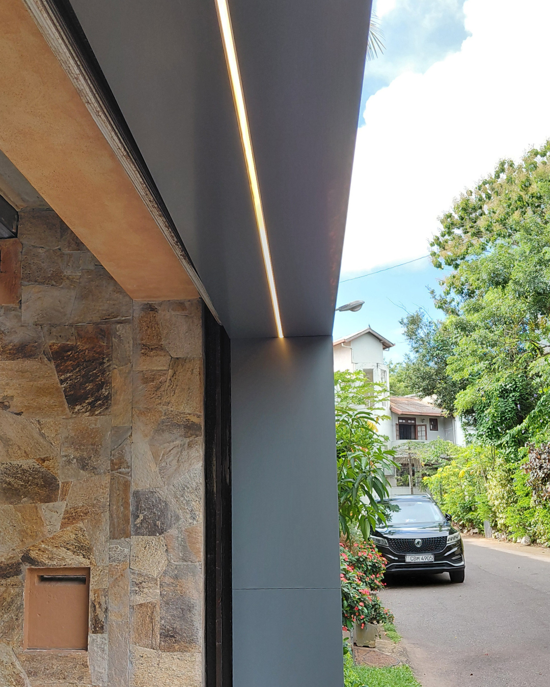 Architectural aluminium detail